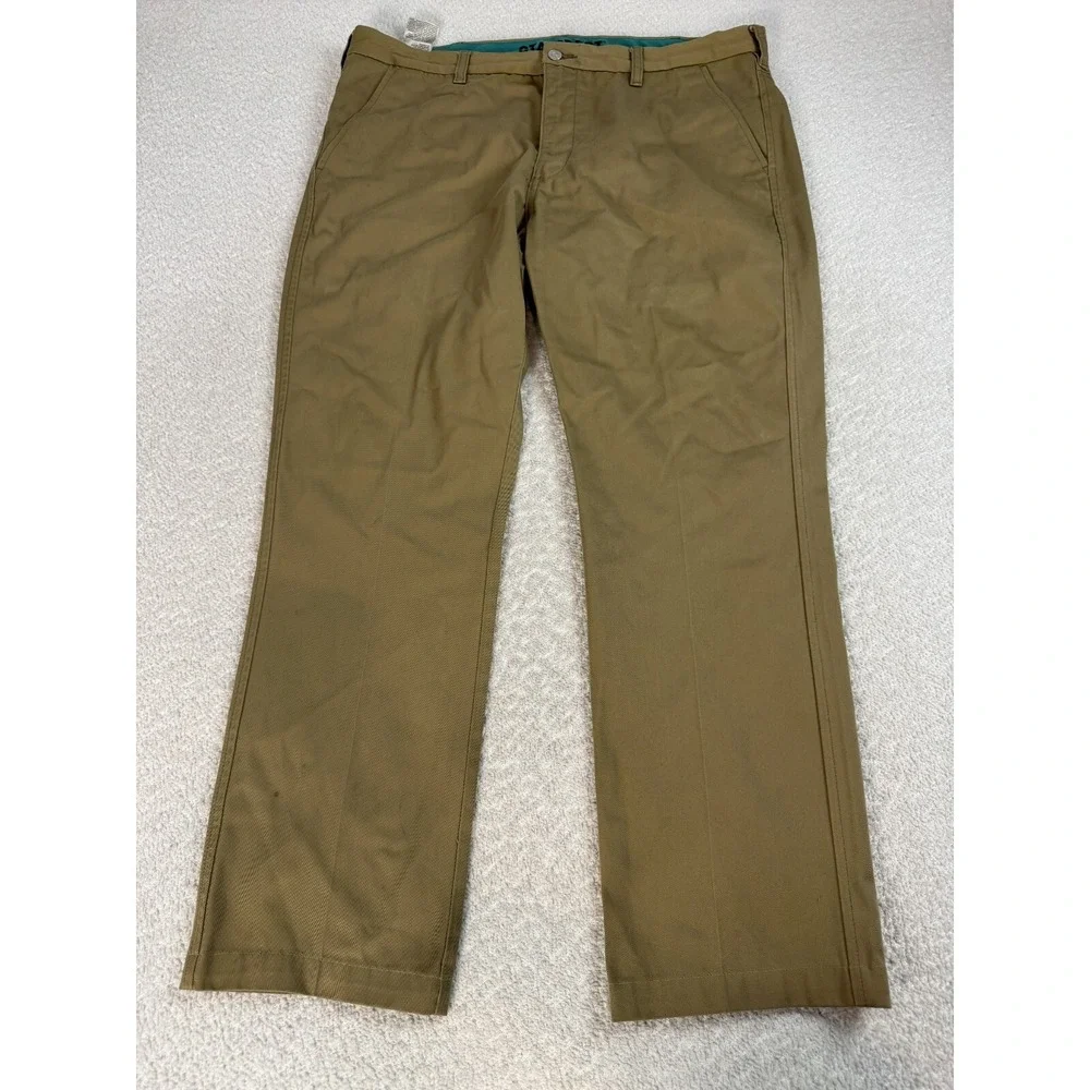 Levi's STA-PREST Mens Cotton Blend Chino‎ Pants Straight Leg Brown 40x34